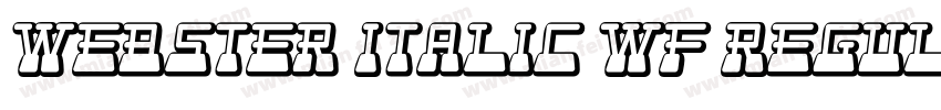 Webster Italic WF Regular字体转换